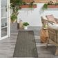 Nourison Horizon HOZ02 Charcoal 2" x 6" Indoor/Outdoor Runner, , large
