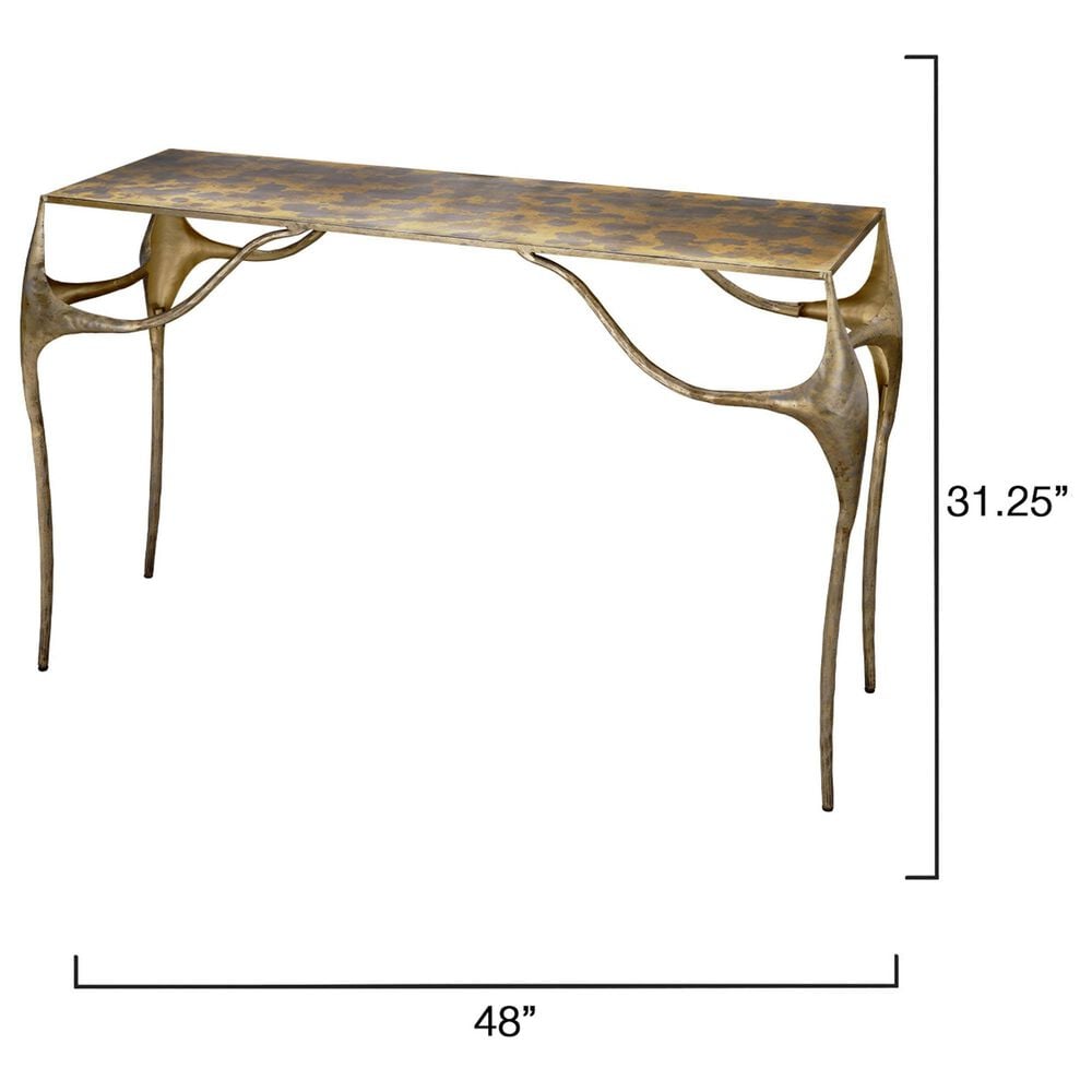 Jamie Young Prescot Console Table in Antique Brass, , large