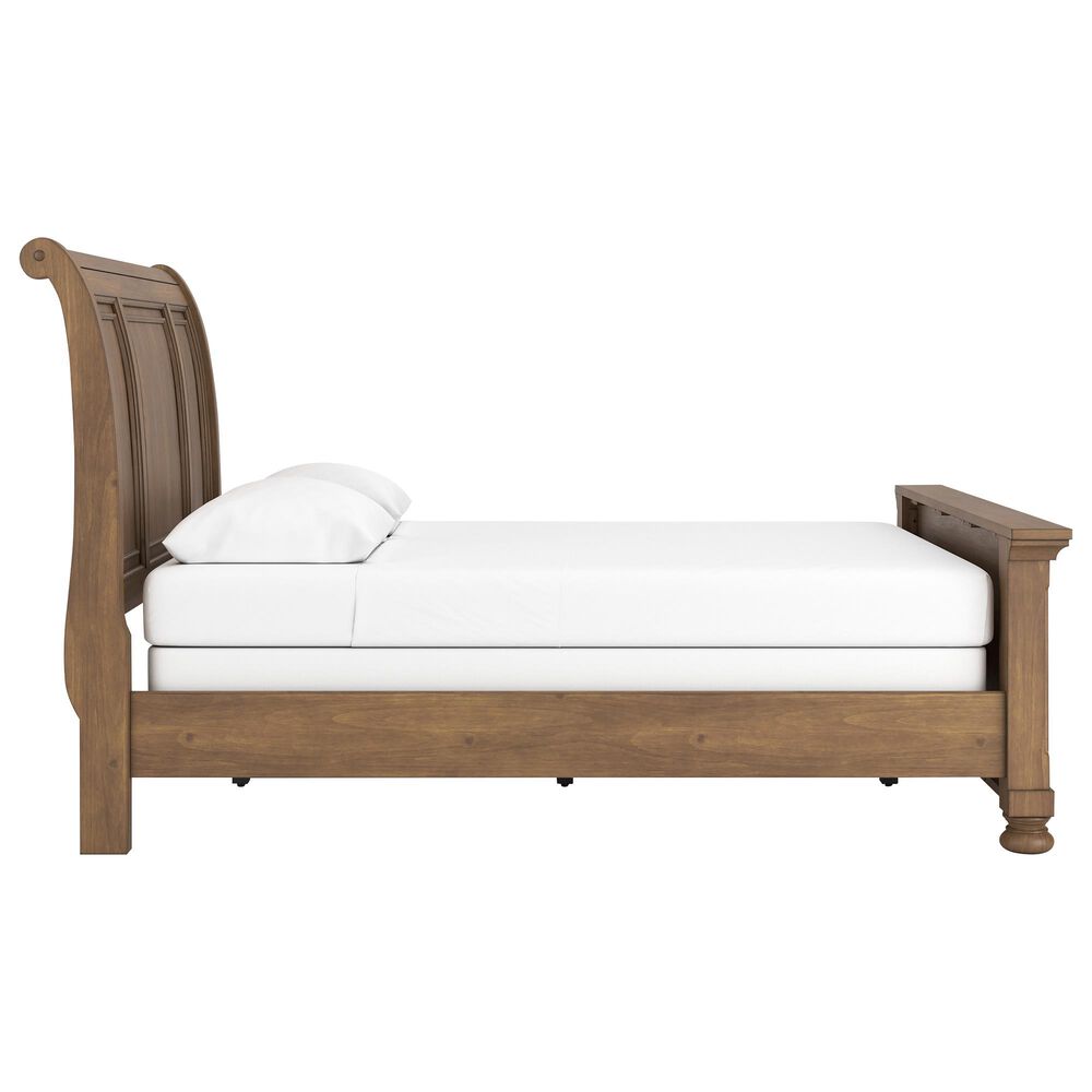 Ashley Feddinger Queen Sleigh Bed in Chestnut Brown, , large