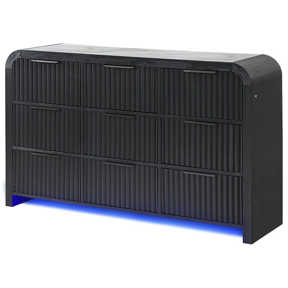 Modern Market Beckett LED Dresser in Black Finish, , large