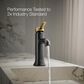 Kohler Occasion Single-Handle Bathroom Sink Faucet in Matte Black and Brushed Moderne Brass, , large