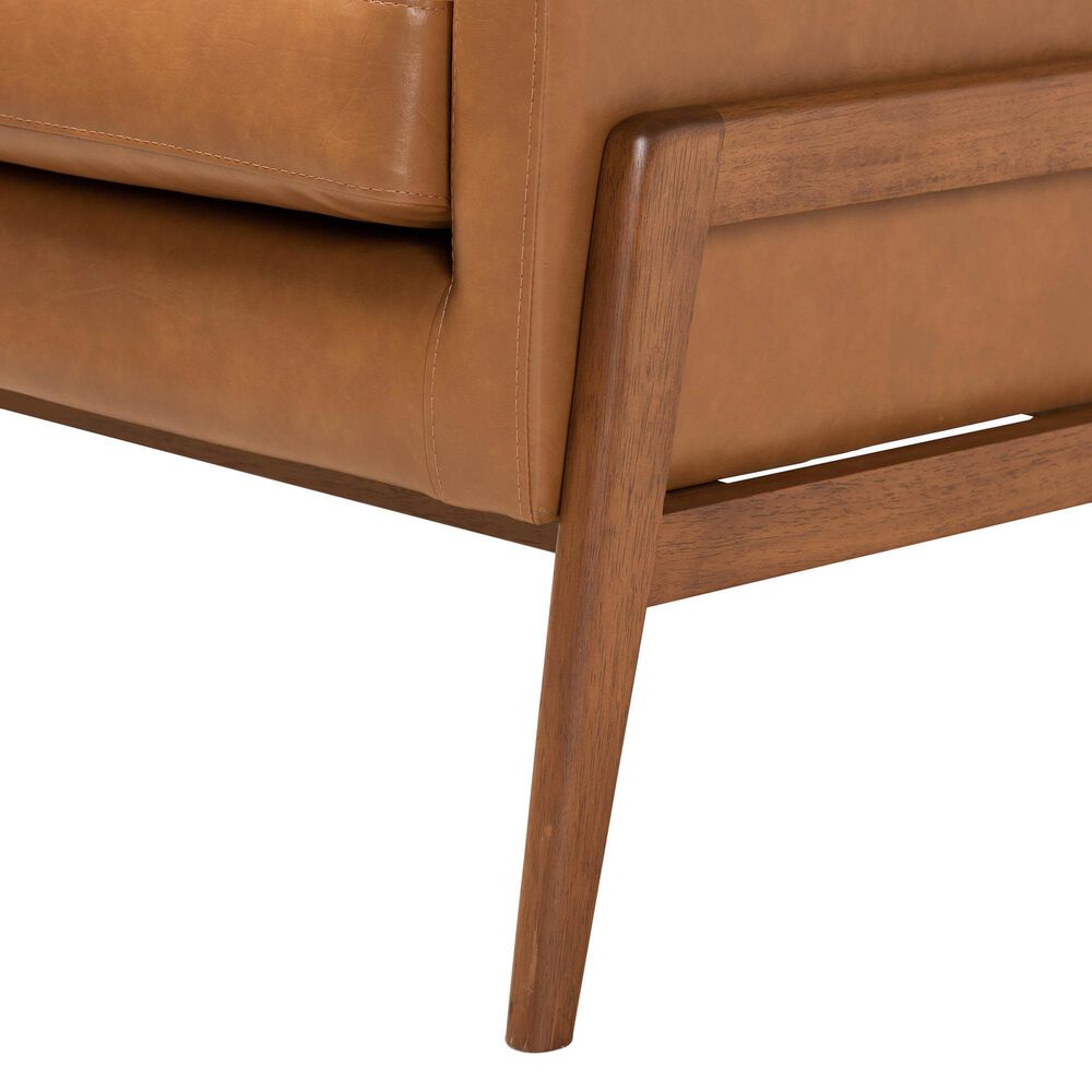 Baxton Studio Perris Lounge Chair in Tan, , large