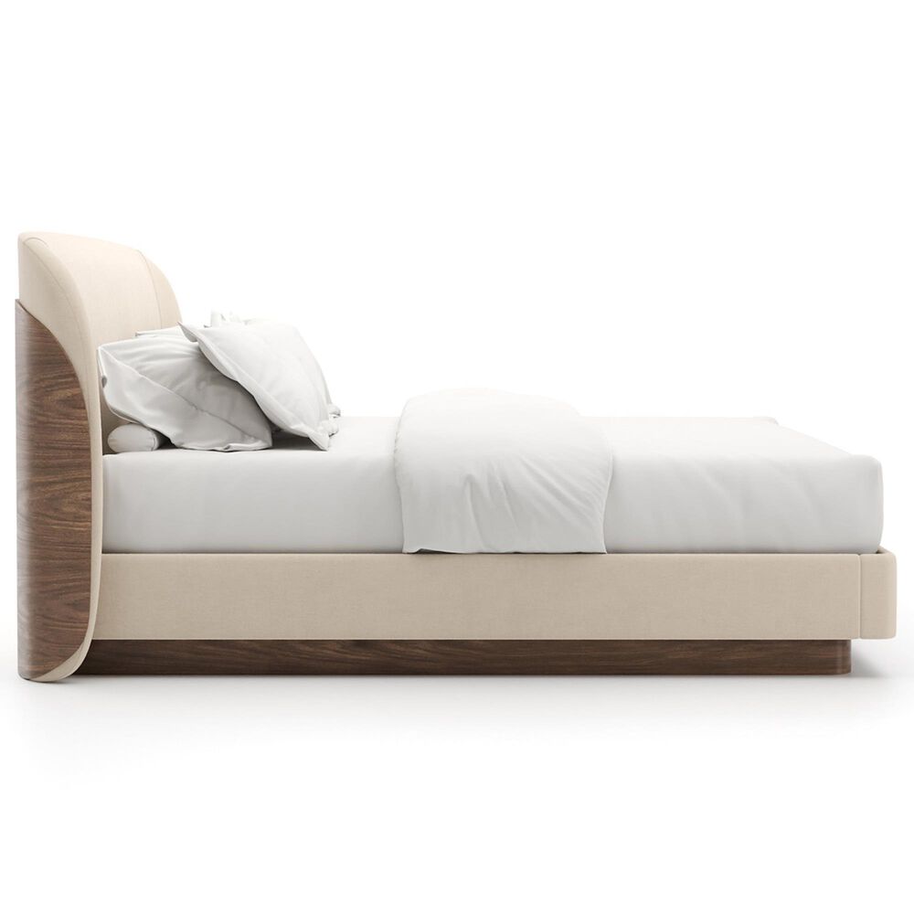 Caracole Fleur King Upholstered Sleigh Bed in Porcini, , large