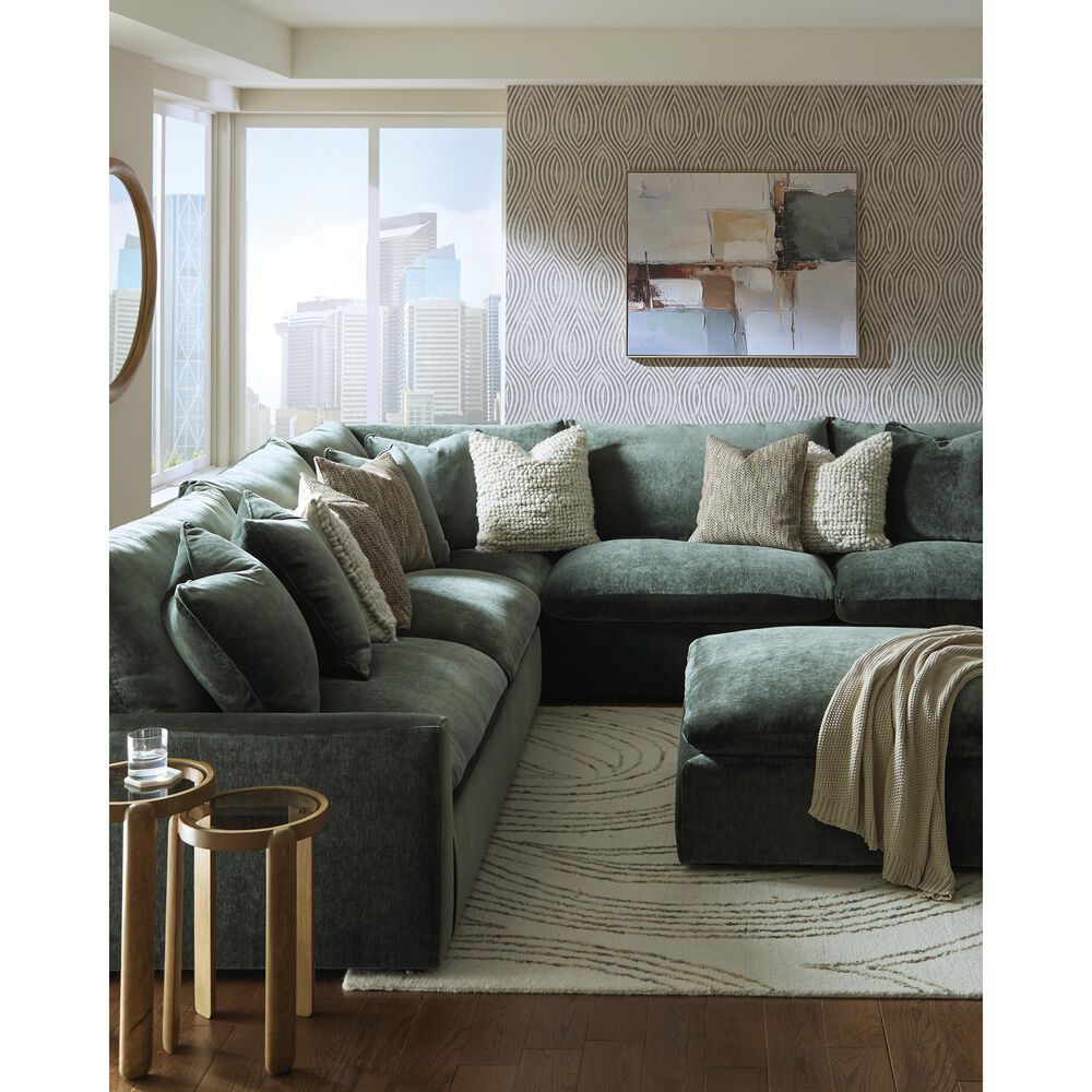 Ashley Carriage View Oversized Accent Ottoman in Jade, , large