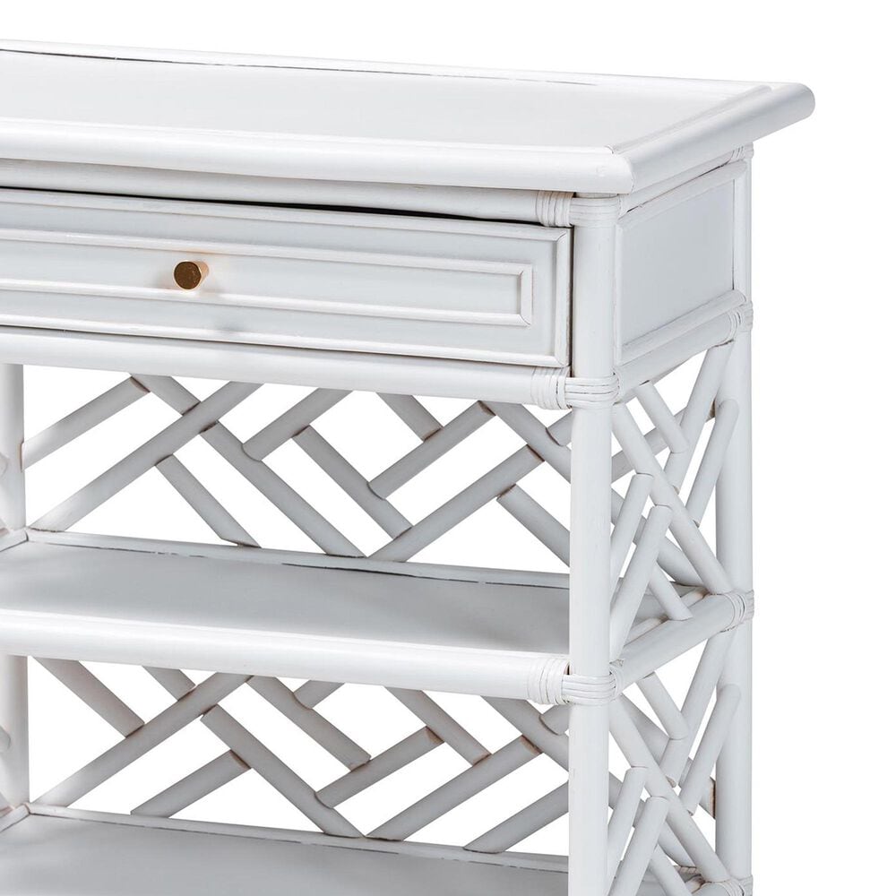 Baxton Studio Tiaret 1-Drawer Nightstand in White, , large
