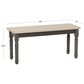 Linon Home Decor Willow Dining Bench in Smokey White and Dark Grey, , large