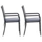 CorLiving Parksville Patio Dining Chair in Black/Ash Gray (Set of 2), , large