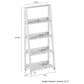 Timberlake Hastings Home 4-Shelf Ladder Bookcase in White, , large