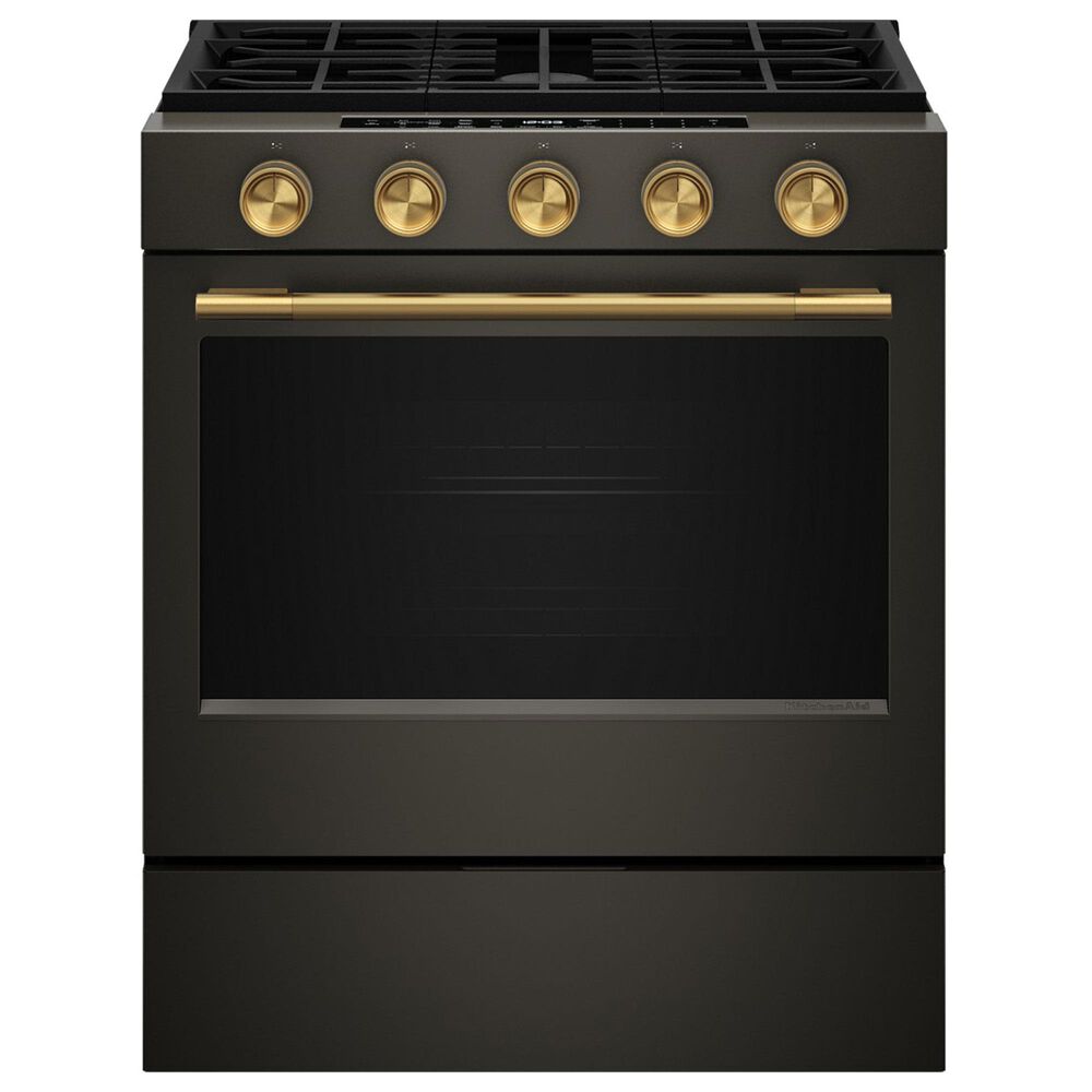 KitchenAid Handle and 5-Piece Knob Accessory Kit for Slide-In Convection Range in Brass, , large