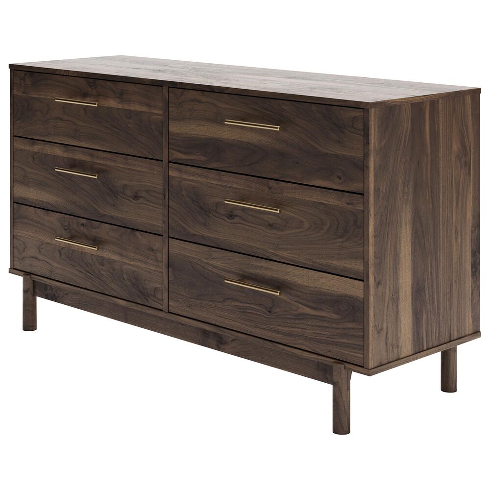 Ashley Calverson 6-Drawer Dresser in Mocha, , large
