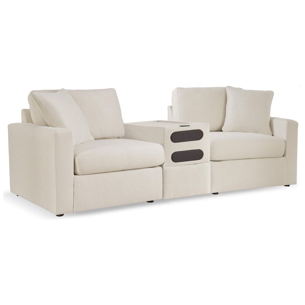 Ashley Modmax 3-Piece Stationary Loveseat with Audio Console in Oyster
, , large