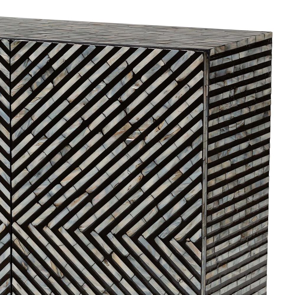 Baxton Studio Belenus Storage Cabinet in Gold, Black and Grey, , large