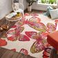 Karastan Prismatic 5" x 8" Lime Green, Cream, Pink and Red Kids Area Rug, , large