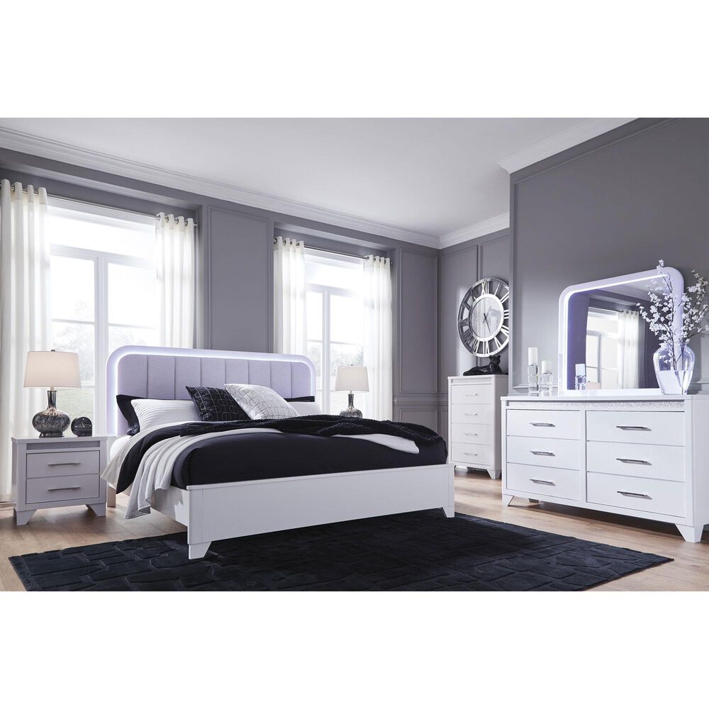 Ashley Jarlee Dresser Mirror in White, , large