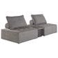 Ashley Bree Zee 3-Piece Outdoor Conversation Set with End Table in Brown, , large