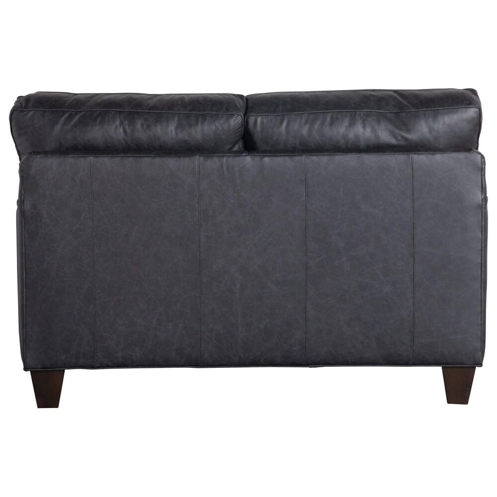 Hickorycraft Leather Loveseat in Dark Gray, , large