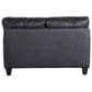 Hickorycraft Leather Loveseat in Dark Gray, , large