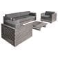 Armen Living Vivid 4-Piece Patio Conversation Set in Eucalyptus/Gray, , large