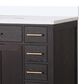 Lexora Home Abbey 48" Single Bathroom Vanity in Black Oak with 2 cm White Quartz Top and Rectangular Sink, , large