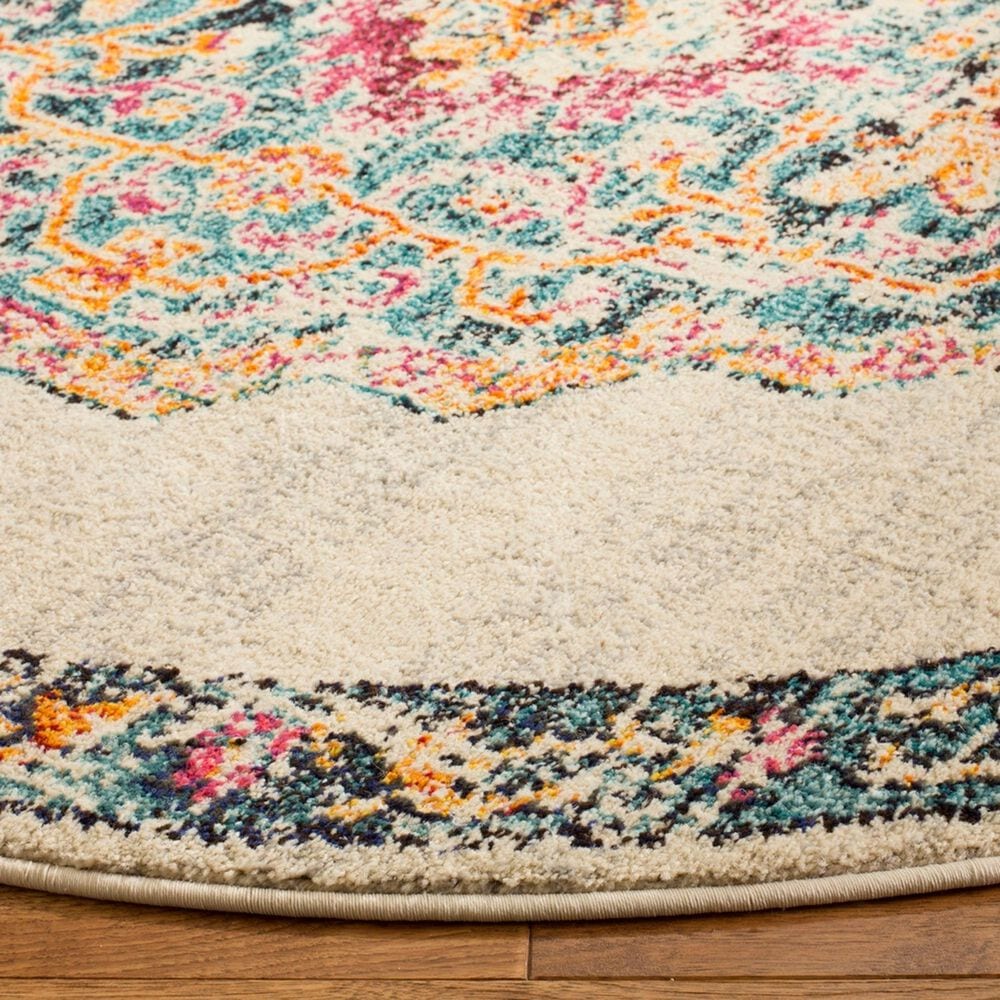 Safavieh Monaco MNC254F 5&#39; Round Multicolor Area Rug, , large