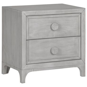 Urban Home Boho Chic 2 Drawer Nightstand in Washed White, , large