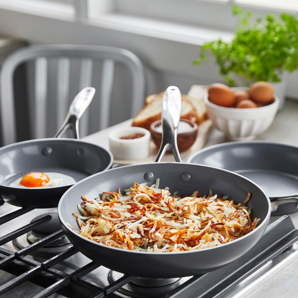 Green Pan Valencia Pro 3-Piece Nonstick Frypan Set in Grey, , large