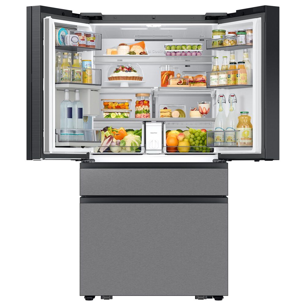 Samsung 28.6 Cu. Ft. Bespoke 4-Door French Door Refrigerator with AI Family Hub+ &amp; AI Vision Inside in Charcoal Glass &amp; Stainless Steel, , large