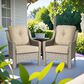 HOMLUX Outdoor Arm Chair in Beige (Set of 2), , large