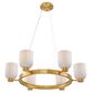 Savoy House Isla Blanca 6 Light Chandelier in Warm Brass, , large