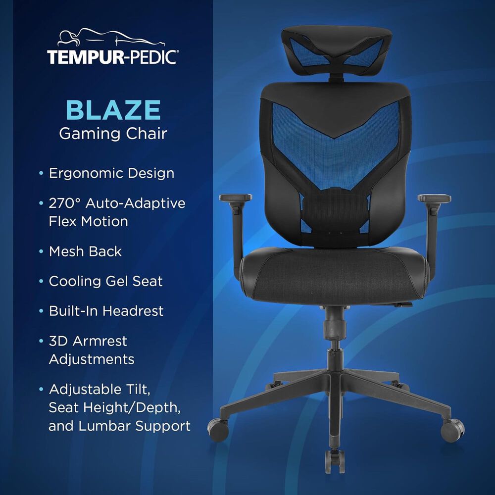 Raynor Group Blaze Gaming Chair in Black, , large