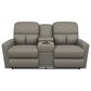 La-Z-Boy Hawthorn Power Reclining Console Loveseat with Headrest and Lumbar in Roma Storm, , large