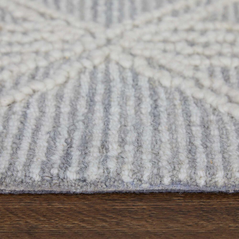 Feizy Rugs Corwin 5&#39; x 8&#39; Silver and Ivory Area Rug, , large