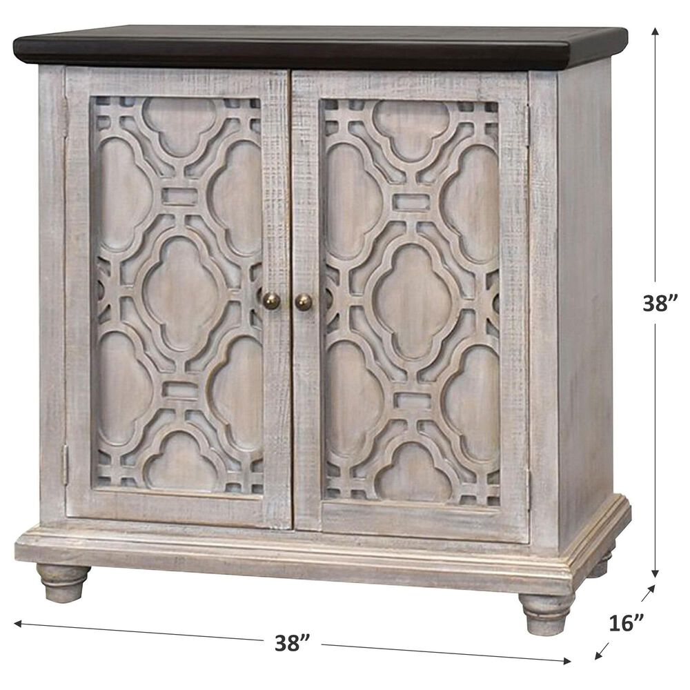 Rustic Imports Calais 2-Door Cabinet in Castello Gray and Brown, , large