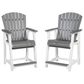 Ashley Transville Patio Counter Stool in Gray and White (Set of 2), , large