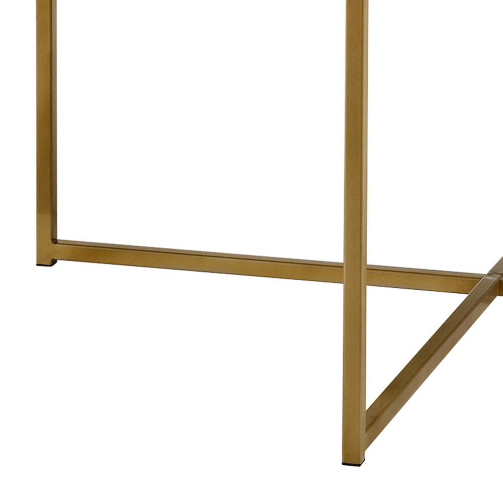 Walker Edison Alissa Coffee Table in Faux Marble and Gold, , large