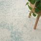 Nourison Harmony 9"9" x 13"9" Ivory and Aqua Area Rug, , large