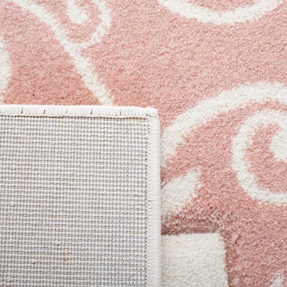 Safavieh Carousel CRK163 3&#39; Square Ivory and Pink Kids  Area Rug, , large