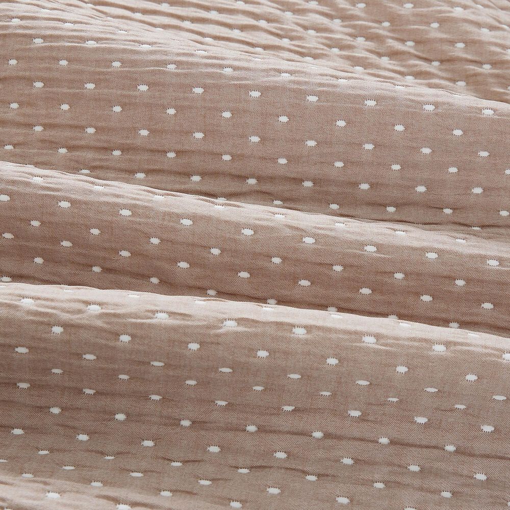 Duke Imports 3-Piece Jacquard Full/Queen Quilt Set in Latte Dots, , large