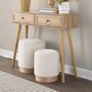 Lumisource Marla 2-Piece 18" Nesting Ottoman Set in Cream, , large