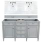James Martin Vanities Brittany 60" Double Bathroom Vanity in Urban Gray with 3 cm Arctic Fall Solid Surface Top, , large