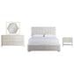 Furniture Worldwide Love Joy Bliss 4 Piece King Bedroom Set in Alabaster and Soft Gold, , large