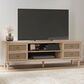 Ashley Cielden 72" XL TV Stand in Oak and Beige, , large