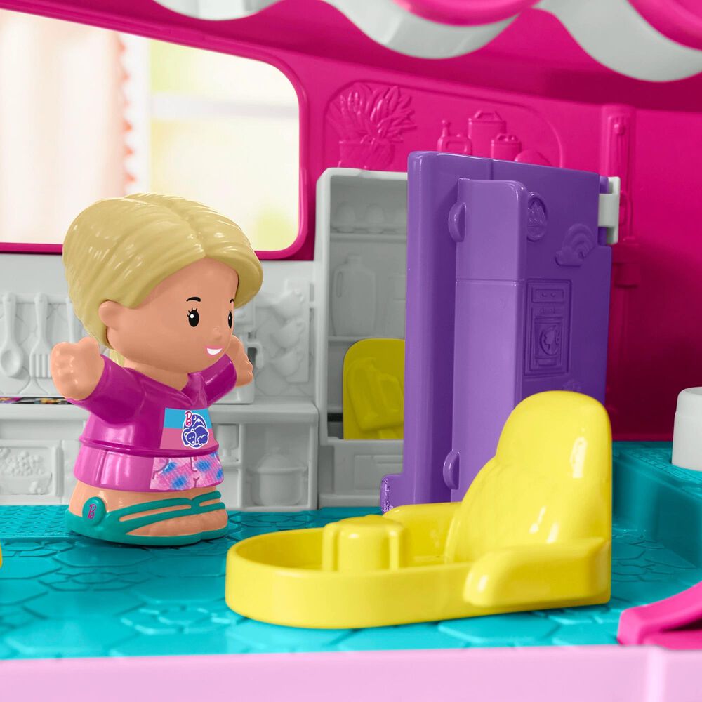 Fisher Price Barbie Little Dreamcamper RV Toy Set with 2 Figures, , large