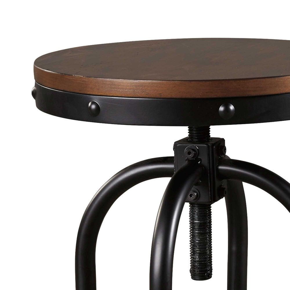 Signature Design by Ashley Valebeck Swivel Barstool in Brown/Black &#40;Set of 2&#41;, , large
