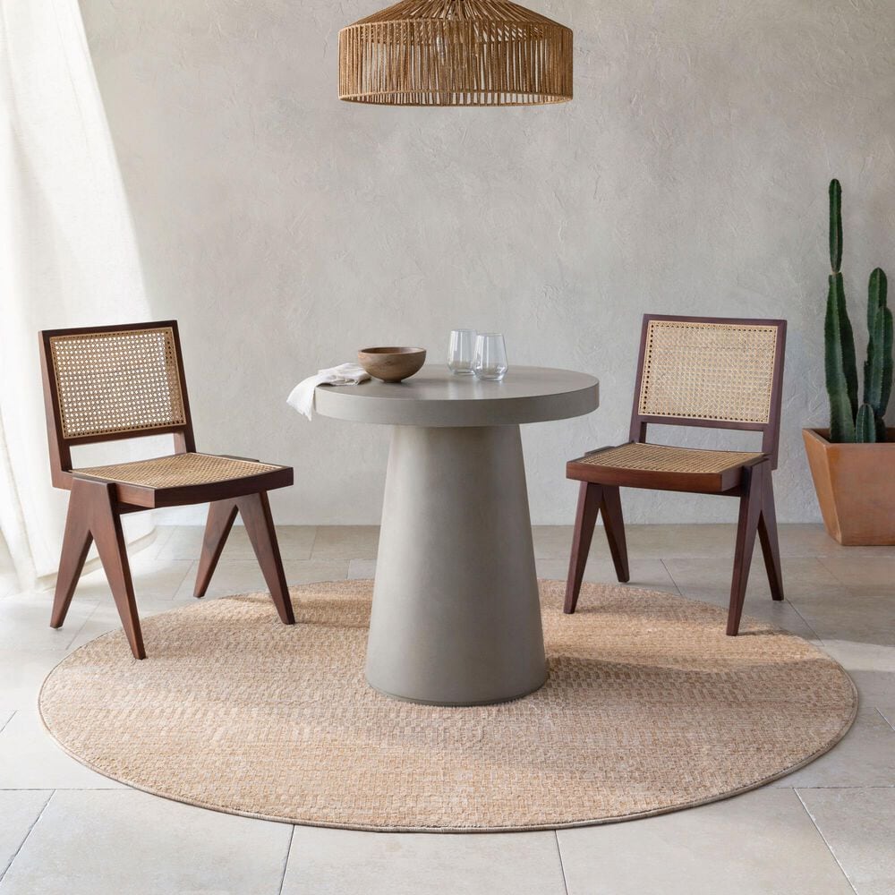 Surya Masterpiece MPC-2304 Beige, Tan and Medium Brown 7'10" Round Area Rug, , large