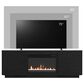 Legends Home Stardust 73" Fireplace Console with Fireplace Insert in Seal Skin Black, , large