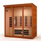 EZlife Vila Grande 4-Person Full Spectrum Near Zero EMF Far Infrared Sauna in Natural Hemlock, , large