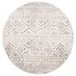 Safavieh Tulum Transitional 3" Round Ivory and Grey Area Rug, , large