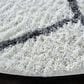 Safavieh August Shag 6"7" Round Ivory and Grey Area Rug, , large