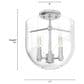Hunter Sacha 3-Light Semi-Flush Mount in Brushed Nickel, , large